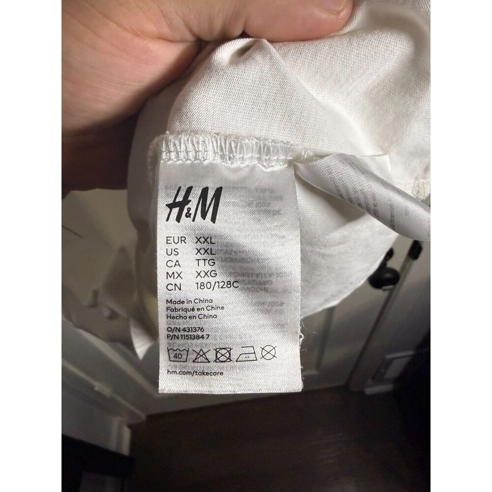Mugler x H&M Thierry Mugler White Logo Graphic T-Shirt Size XXL